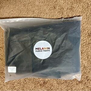 Melanin Fleece Tights in Chocolate